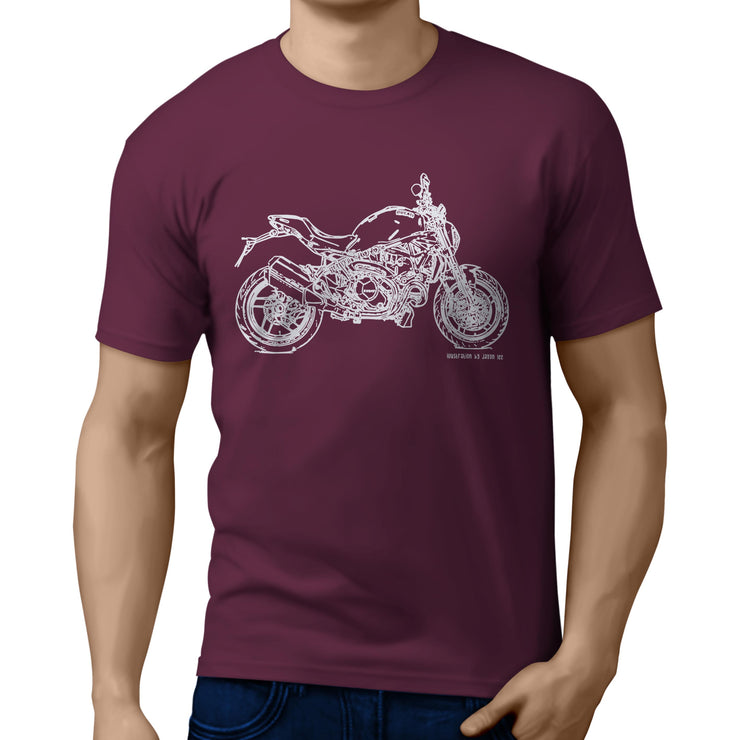 JL Illustration For A Ducati Monster 1200 Motorbike Fan T-shirt