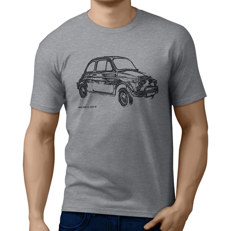 JL Illustration For A Fiat 500 Lusso 1969 Motorcar Fan T-shirt