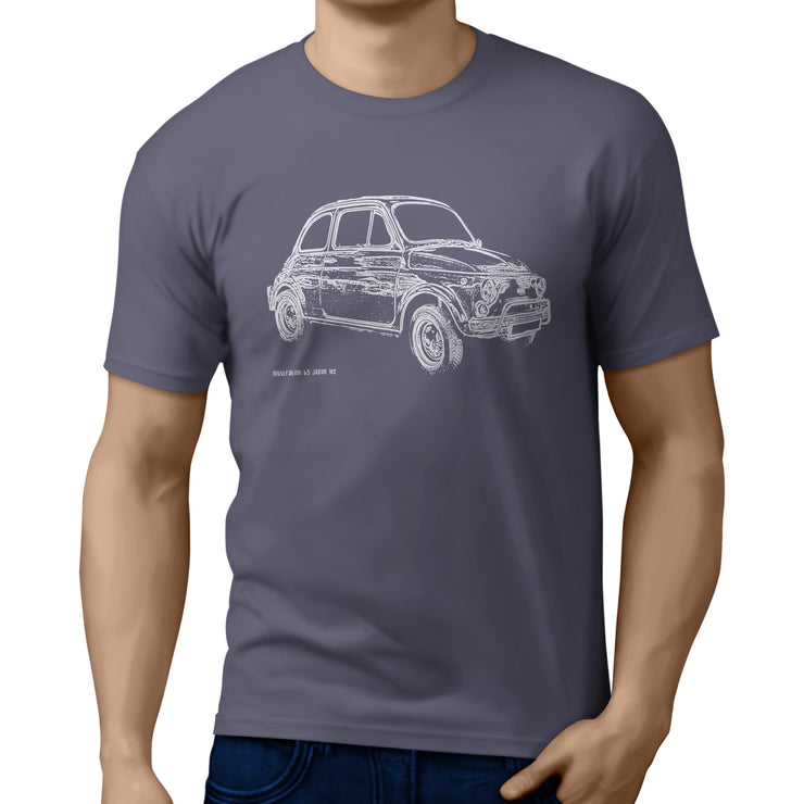 JL Illustration For A Fiat 500 Lusso 1969 Motorcar Fan T-shirt