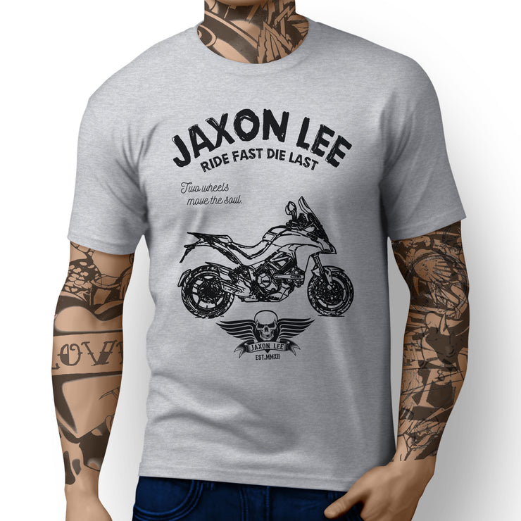 JL Ride Illustration For A Ducati Multistrada 1200S Motorbike Fan T-shirt