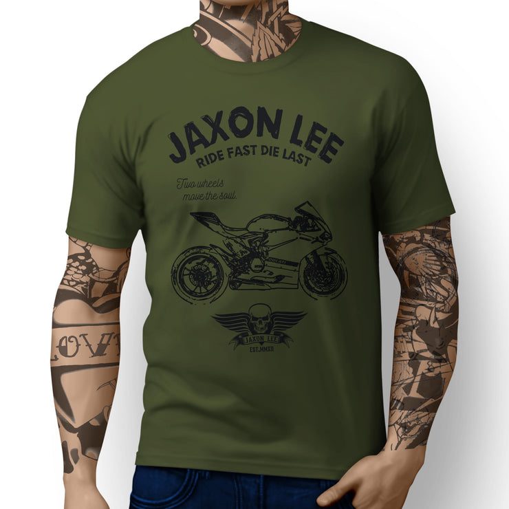 JL Ride Illustration For A Ducati Panigale R Motorbike Fan T-shirt