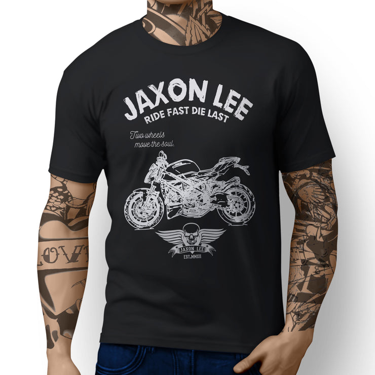 JL Ride Illustration For A Ducati Streetfighter 848 v2 Motorbike Fan T-shirt