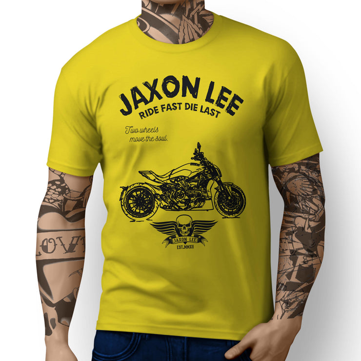 JL Ride Illustration For A Ducati XDiavel Motorbike Fan T-shirt