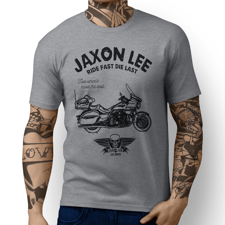 JL Ride Illustration For A Kawasaki Vulcan 1700 Voyager Motorbike Fan T-shirt