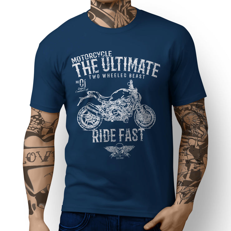 JL Ultimate Illustration For A Ducati Monster 1200 Motorbike Fan T-shirt