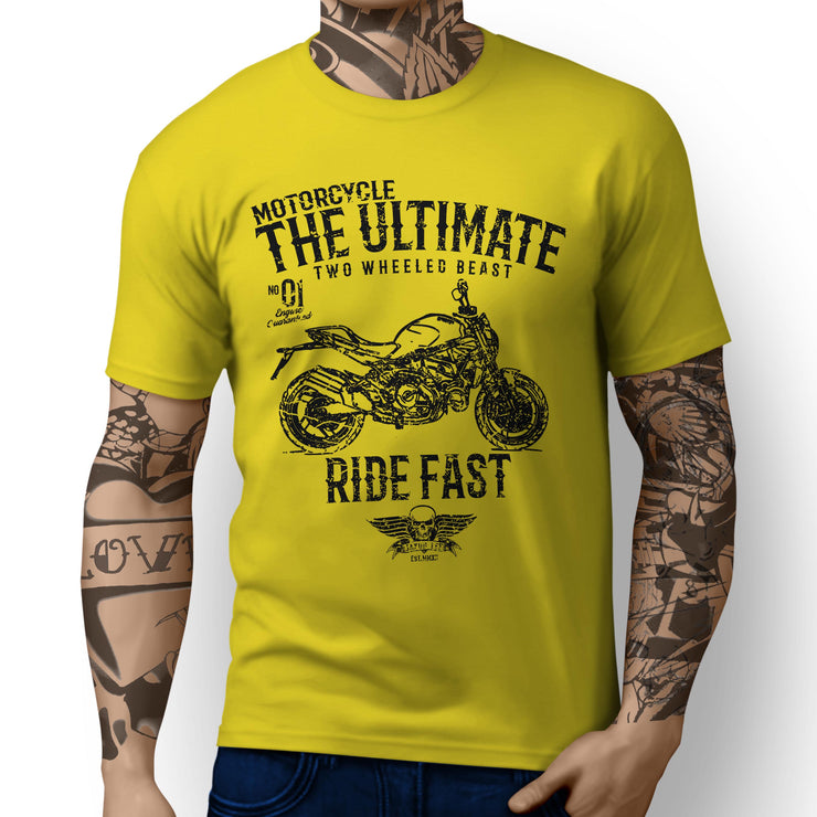 JL Ultimate Illustration For A Ducati Monster 821 Motorbike Fan T-shirt