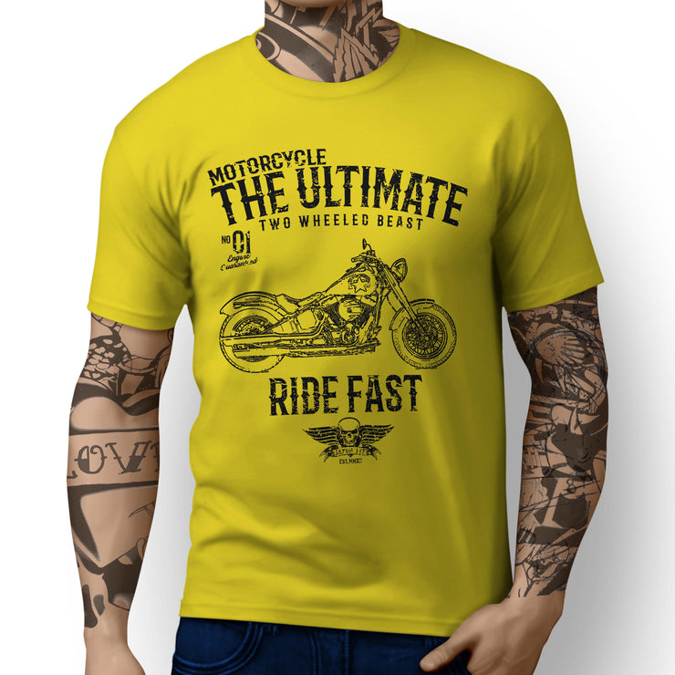JL Ultimate Art Tee aimed at fans of Harley Davidson Softail Slim S Motorbike