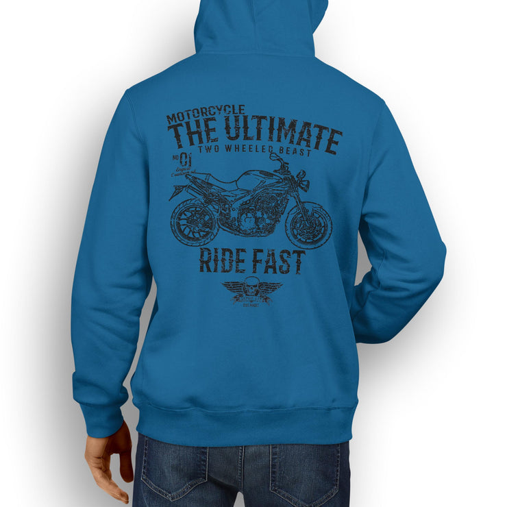 JL Ultimate Illustration For A Triumph Speed Triple Motorbike Fan Hoodie