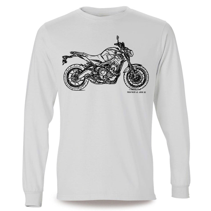 JL Illustration For A Yamaha MT09 Motorbike Fan LS-Tshirt