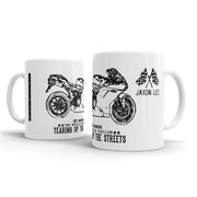 JL Illustration For A Ducati 1198 Motorbike Fan – Gift Mug