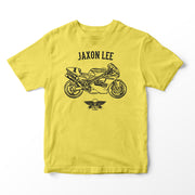 JL Basic Illustration for a Ducati Superbike 888 Motorbike fan T-shirt