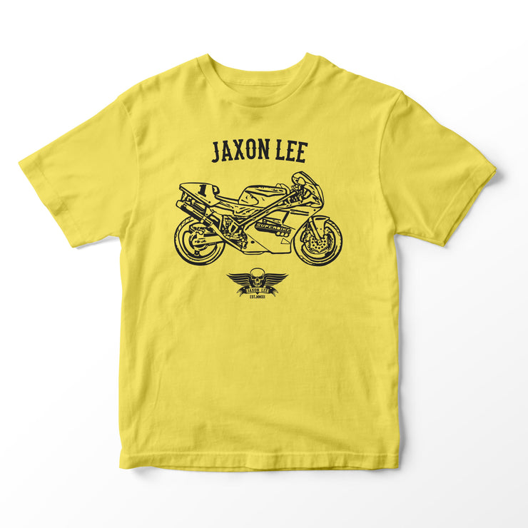 JL Basic Illustration for a Ducati Superbike 888 Motorbike fan T-shirt