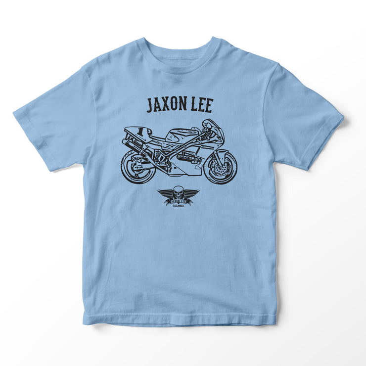 JL Basic Illustration for a Ducati Superbike 888 Motorbike fan T-shirt