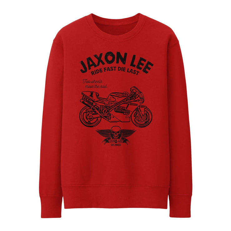 JL Ride Illustration for a Ducati Superbike 888 Motorbike fan Jumper