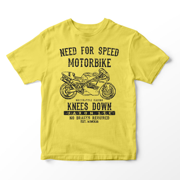 JL Speed Illustration for a Ducati Superbike 888 Motorbike fan T-shirt