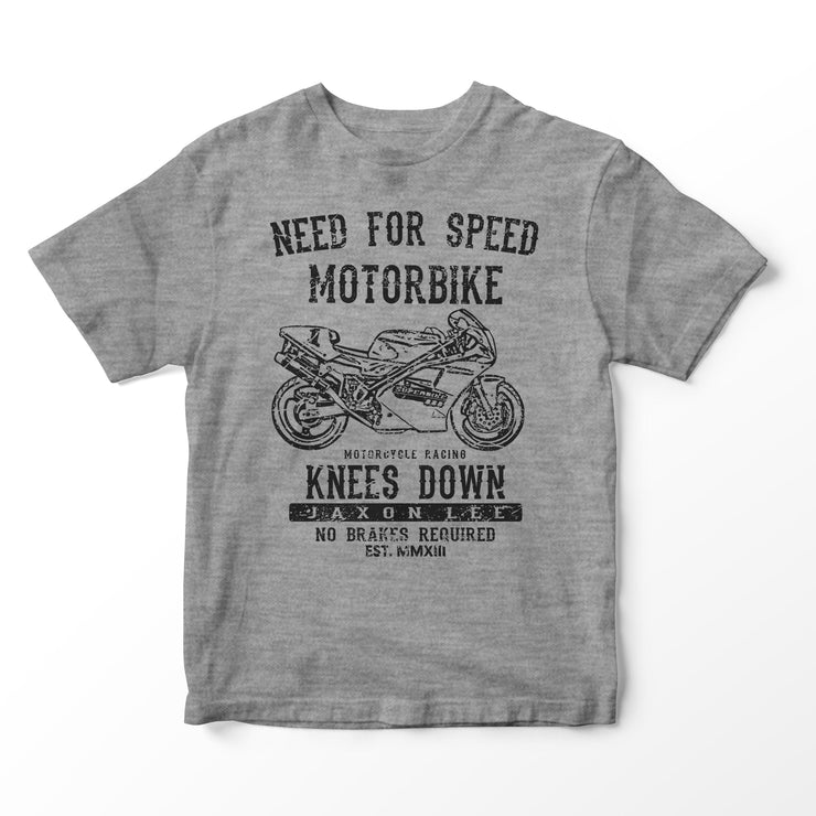 JL Speed Illustration for a Ducati Superbike 888 Motorbike fan T-shirt