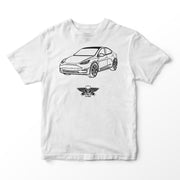 JL Basic Illustration for a Tesla Model Y Motorcar fan T-shirt