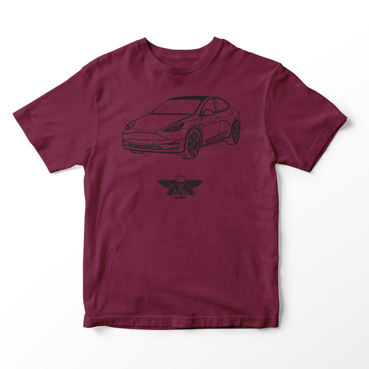 JL Basic Illustration for a Tesla Model Y Motorcar fan T-shirt