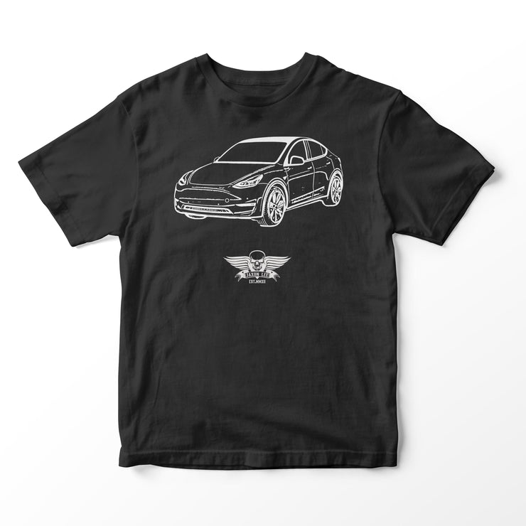 JL Basic Illustration for a Tesla Model Y Motorcar fan T-shirt