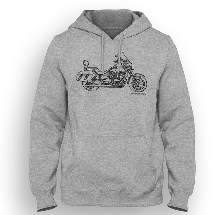 JL Illustration For A Triumph America 2015 Motorbike Fan Hoodie