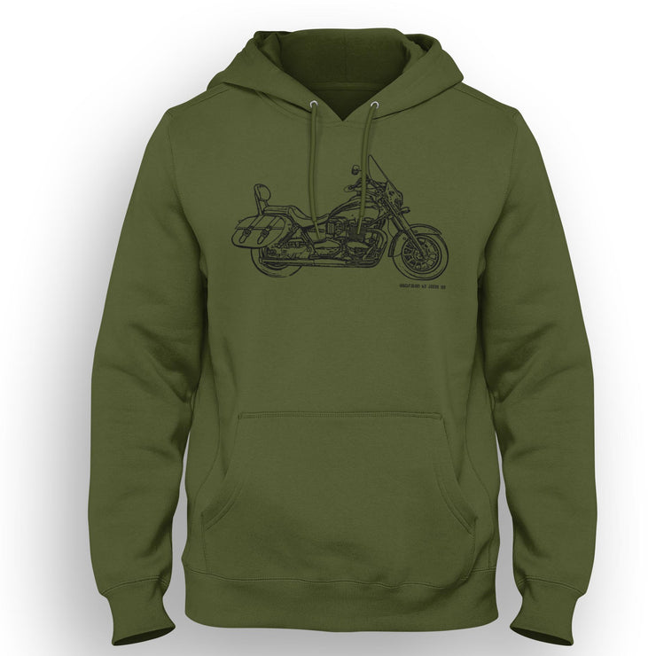 JL Illustration For A Triumph America 2015 Motorbike Fan Hoodie