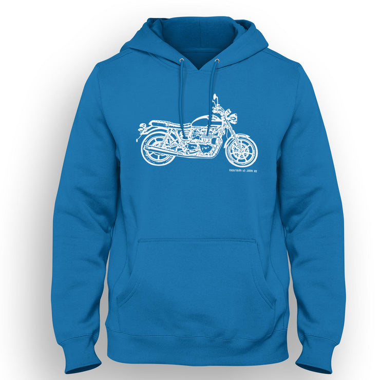 JL Illustration For A Triumph Bonneville Newchurch Motorbike Fan Hoodie