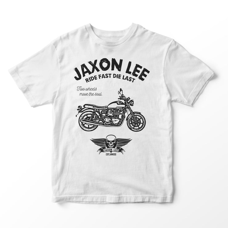 JL Ride Illustration for a Triumph Bonneville Newchurch Motorbike fan T-shirt